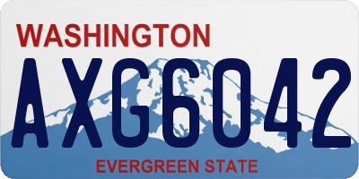 WA license plate AXG6042