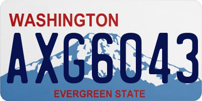 WA license plate AXG6043
