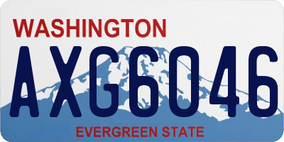 WA license plate AXG6046