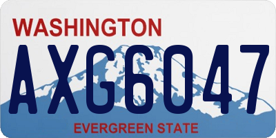 WA license plate AXG6047