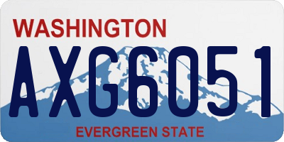WA license plate AXG6051