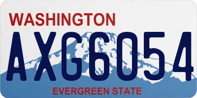 WA license plate AXG6054