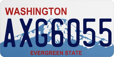 WA license plate AXG6055