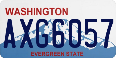 WA license plate AXG6057
