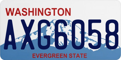 WA license plate AXG6058
