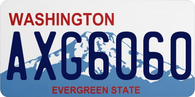 WA license plate AXG6060