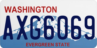 WA license plate AXG6069