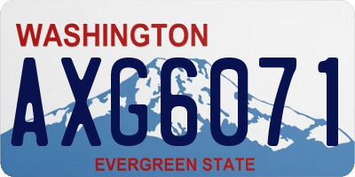 WA license plate AXG6071