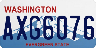 WA license plate AXG6076