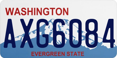 WA license plate AXG6084