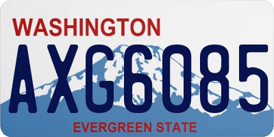 WA license plate AXG6085