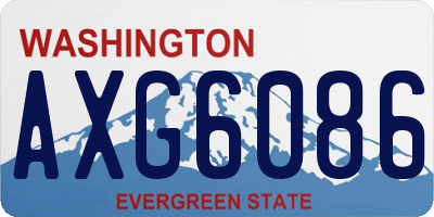WA license plate AXG6086