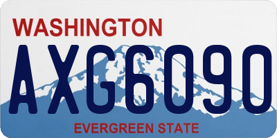 WA license plate AXG6090