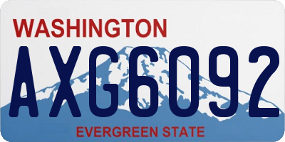 WA license plate AXG6092