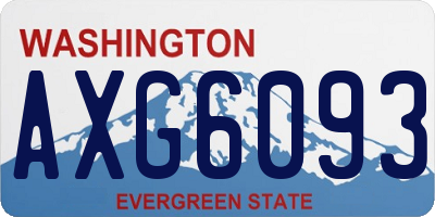 WA license plate AXG6093