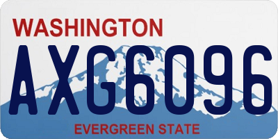 WA license plate AXG6096