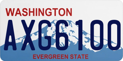 WA license plate AXG6100