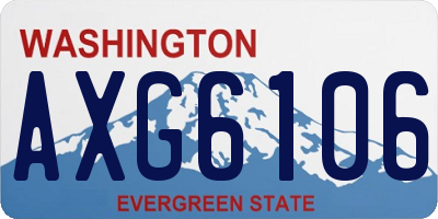WA license plate AXG6106