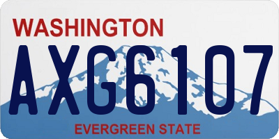 WA license plate AXG6107