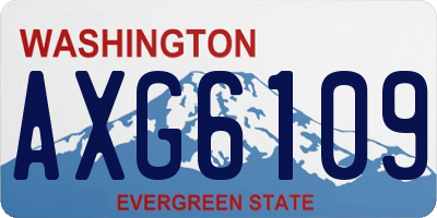 WA license plate AXG6109