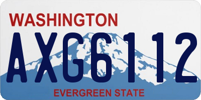 WA license plate AXG6112