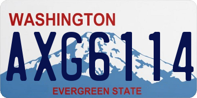 WA license plate AXG6114