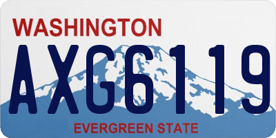 WA license plate AXG6119
