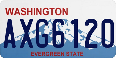 WA license plate AXG6120