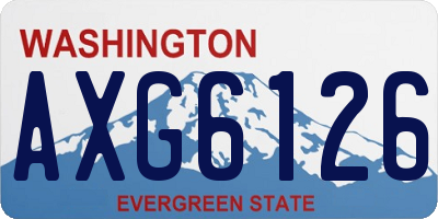 WA license plate AXG6126