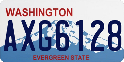 WA license plate AXG6128