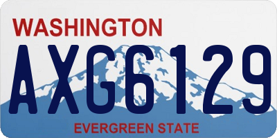 WA license plate AXG6129
