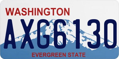 WA license plate AXG6130