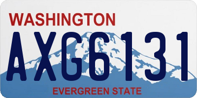 WA license plate AXG6131