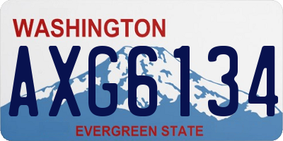 WA license plate AXG6134
