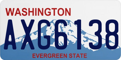 WA license plate AXG6138