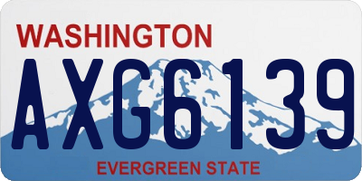 WA license plate AXG6139