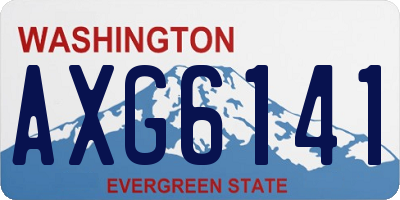 WA license plate AXG6141
