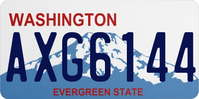 WA license plate AXG6144