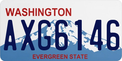 WA license plate AXG6146