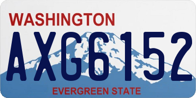 WA license plate AXG6152