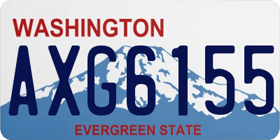 WA license plate AXG6155