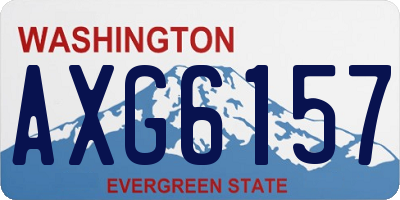 WA license plate AXG6157