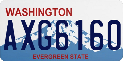 WA license plate AXG6160