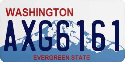 WA license plate AXG6161