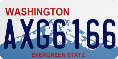 WA license plate AXG6166