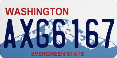 WA license plate AXG6167