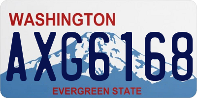 WA license plate AXG6168