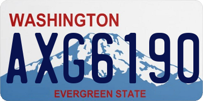 WA license plate AXG6190