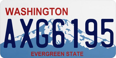 WA license plate AXG6195