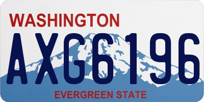 WA license plate AXG6196